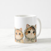 Adorable Fluffy Cat Lover Coffee Mug (Devant droit)