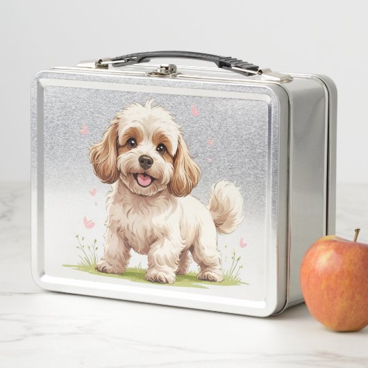 Adorable Fluffy Cockapoo Puppy Lunch Box (En situation)