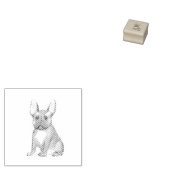 Adorable french bulldog puppy 	rubberstempel (Gestempeld)