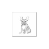 Adorable french bulldog puppy 	rubberstempel (Afrduk)