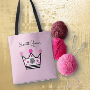 Adorable Gehaakte Koningin Cadeau Draagtas