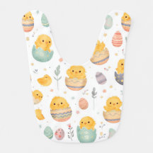Adorable Gele Kuikens & Pasen Eieren | Baby Bib