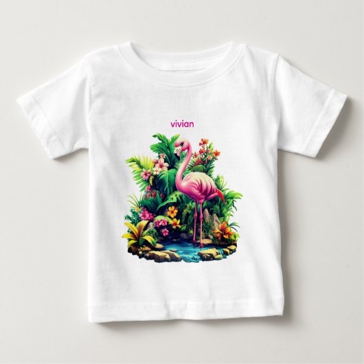 Adorable gepersonaliseerde flamingo baby (Voorkant)