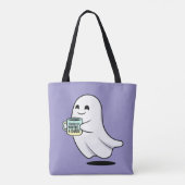 Adorable Ghost Cute Halloween Illustration Draagtas (Achterkant)