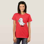 Adorable Ghost Cute Halloween Illustration T-shirt (Voorkant volledig)