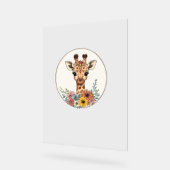 Adorable Giraffe Aux Fleurs (Angle)