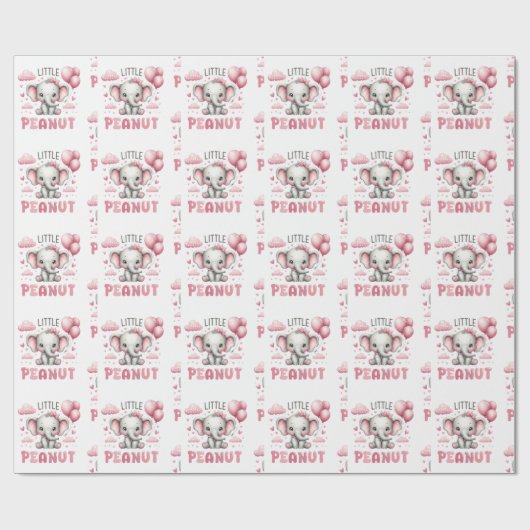 Adorable Girl Little Peanut Cadeaupapier (Vlak)
