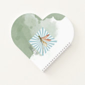 Adorable girl watercolor botanical Collage style Notitieboek (Achterkant)