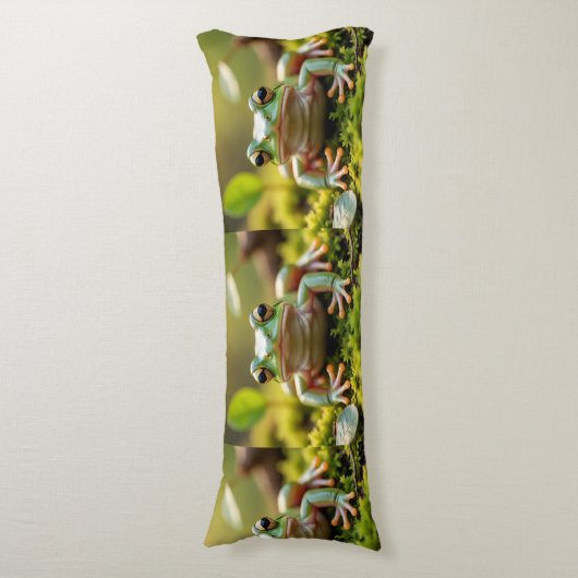 Adorable Green Frog Body Pillow Lichaamskussen (Voorkant Verticaal)