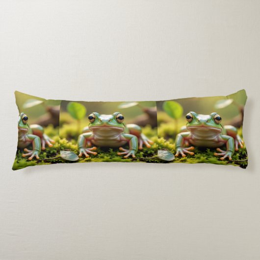 Adorable Green Frog Body Pillow Lichaamskussen (Voorkant)