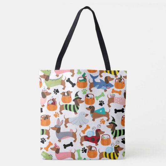 Adorable Halloween Dachshunds Dans Sac fourre-tout (Devant)