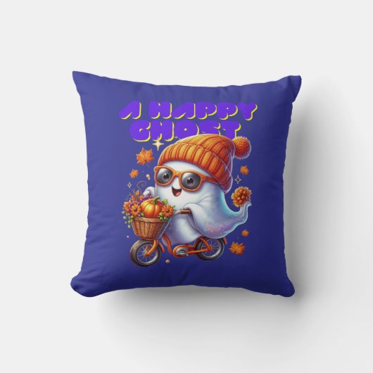 Adorable Halloween Fantôme Coussin de thé de lait (Recto)