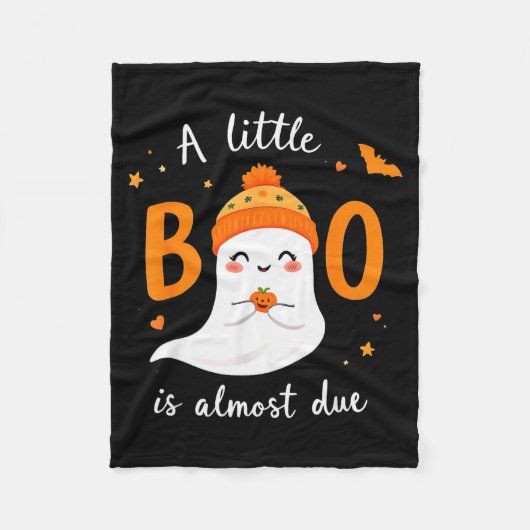 Adorable Halloween Ghost A Little Boo Is Almost Du Fleece Deken (Voorkant)