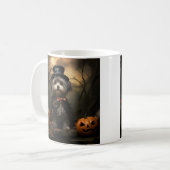 Adorable Halloween Shorkie tasse de café (Devant gauche)
