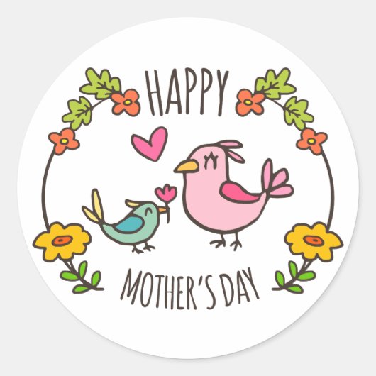 Adorable Happy Mère's Day Sticker Seal (Devant)