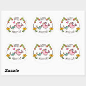 Adorable Happy Mère's Day Sticker Seal (Feuille)