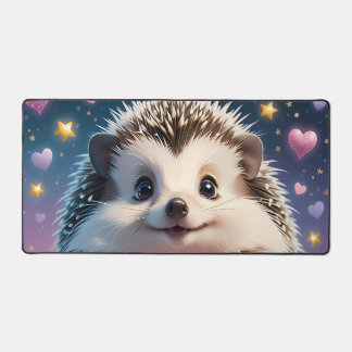 Adorable Hedgehog with stars and  hearts 