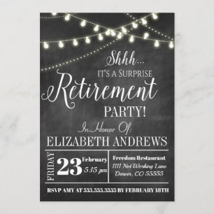 Adorable invitation à la retraite par surprise