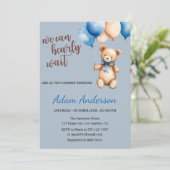 Adorable Invitation Baby shower À Thème Ours (Debout devant)