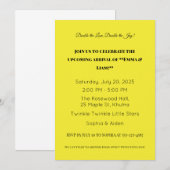 Adorable Invitation Baby shower Twin (Devant / Derrière)