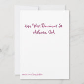 Adorable Invitation d'anniversaire pour les enfant (Dos)