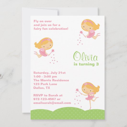 Adorable Invitations Fairy (Devant)
