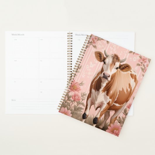 Adorable Jersey Cow Pink Floral (Devant avec enveloppe)