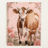 Adorable Jersey Cow Pink Floral (Devant)