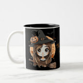 Adorable Joyeuse Sorcière Halloween Mug en céramiq (Gauche)