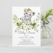 Adorable Jungle Cheetah Baby shower Invitation (Debout devant)
