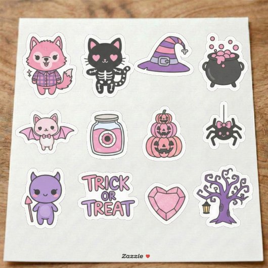 Adorable Kawaii Halloween Sticker Pack