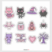 Adorable Kawaii Halloween Sticker Pack (Vel)