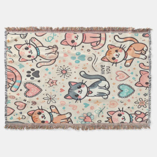 Adorable Kawaii Katten Dekenthos - Knus en Schatti Deken