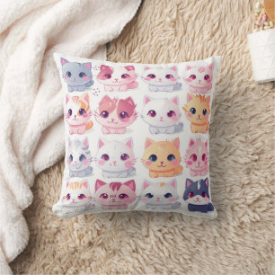 Adorable Kawaii Kitten Coussin - Chat mignon et co