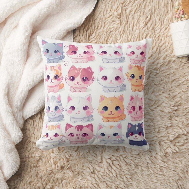 Adorable Kawaii Kitten Coussin - Chat mignon et co (Couverture)