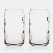 Adorable "Keep it Cozy" Winter Graphic Blikvorm Glas (Links)