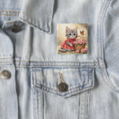 adorable kitten button (In situ)