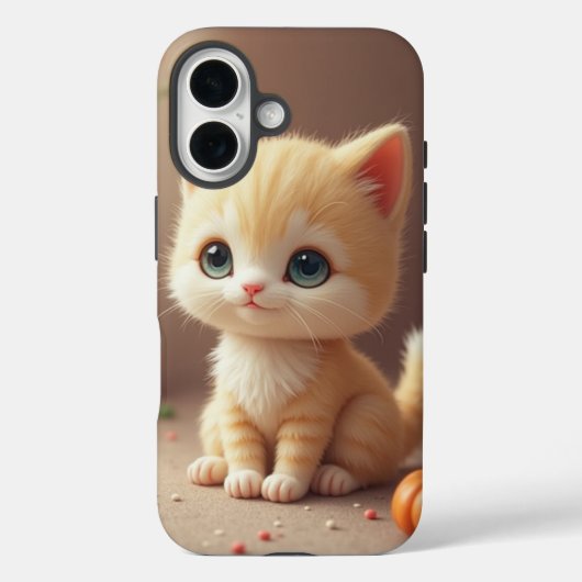 Adorable Kitten iPhone 16 Coque (Verso)