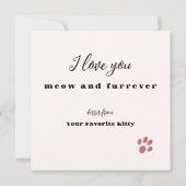 Adorable Kittens Joyeux Valentines Carte de jour (Dos)