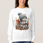 Adorable Knittin' Kittens Sweatshirt féminine (Devant)