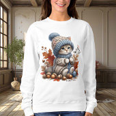 Adorable Knittin' Kittens Sweatshirt féminine