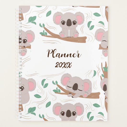 Adorable Koala Bear Australian Animal Planner (Devant)