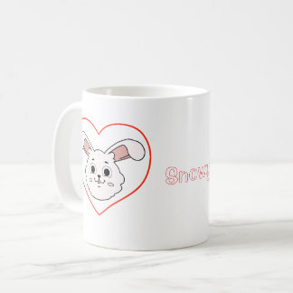 Adorable Konijn Konijn Hart Mok - Konijn Liefhebbe