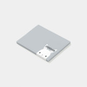 Adorable Konijn met Gepersonaliseerde Naam Post-it® Notes (Schuin)