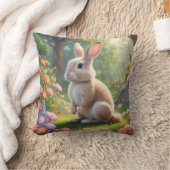 Adorable Lapin Lapin Lance Oreiller (Couverture)