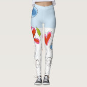 Adorable Leggings à grandes fleurs (Devant)