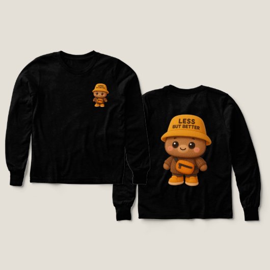 Adorable "Less But Better" Bear  (Motif recto et verso)