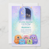Adorable Little Monster Baby Shower Invitation (Devant)