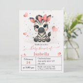 Adorable little zebra baby shower invitation (Debout devant)