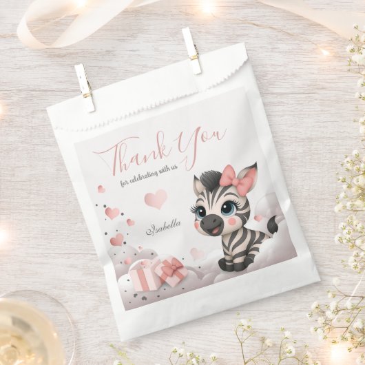 Adorable little zebra  bedankzakje (Geknipt)